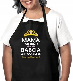 Anya sokat tud, de a nagymama mindent tud Kötény Nagymamáknak Ajándék Nagymama Napjára