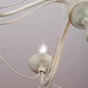 Orion LU 1531/5 - Csillár láncon VELA 5xE14/40W/230V átm. 60 cm fehér/arany/patinás