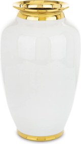 Kerámia váza fehér, arany glamour díszítéssel számos enteriőrbe