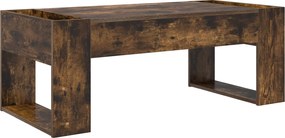 vidaXL Dohányzóasztal Füstölt tölgy 110 x 50 x 41 cm Faanyag