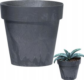 Virágtartó Dekorációs Virágtartó Fedő Beton Hatás Szürke Beton Effect Plasti 2,2L