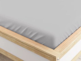 Mikroszálas lepedő világosszürke 90 x 200 cm