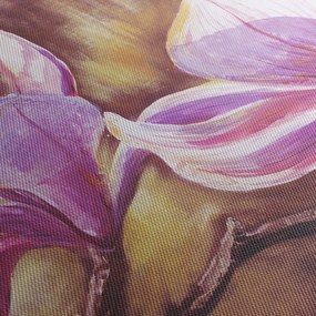 Kép - Magnólia virágok (órával) (90x30 cm)
