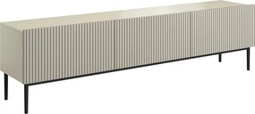 Nicole RTV szekrény 200 cm fiókkal, fémlábakon - kasmír / fekete lábak