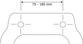 WENKO 22415100-WC-ülőke HABOS 46x36 cm fehér/ezüst