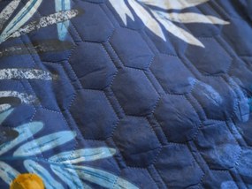 Ágytakaró FLOWERISH HEXAGON sötétkék Méret: 170 x 210 cm