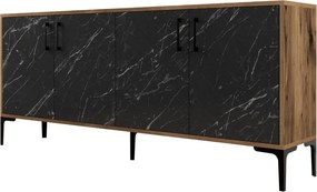 Kiev - Walnut, Black Marble