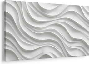 Kép - 3D fehér hullámok (90x60 cm)