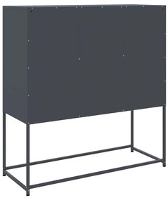 antracitszürke acél magasszekrény 100,5 x 39 x 107 cm