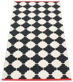 Fekete-fehér kültéri-beltéri futószőnyeg 70x150 cm Marre Black Coral – Pappelina