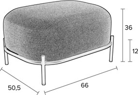 Krémszínű puff Hocker Polly – White Label