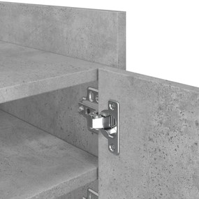 betonszürke szerelt fa TV-szekrény 80 x 35 x 40 cm