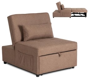 Ágyazható Fotel Barna Színben. IBERIS 80 cm