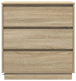 Éjjeli Asztal LED-del Sonoma Tölgy 71x34,5x75 cm Műanyag
