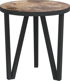 vidaXL fekete-sárga MDF dohányzóasztal Ø35 cm