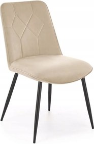 Bézs velúr kárpitozott szék konyha étkező nappaliba K539