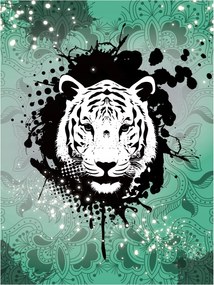 Fotótapéta állatok tigris oroszlán fotótapéta 206 x 275