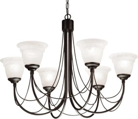 Elstead klasszikus csillár carisbrooke fekete elscb6-black