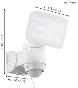 Eglo 98196 - LED napelemes fali lámpa érzékelővel CASABAS LED/3,7V IP44