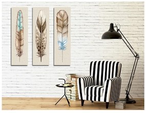 Feathers háromrészes vászonkép