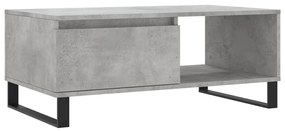 Betonszürke szerelt fa dohányzóasztal 90x50x36,5 cm