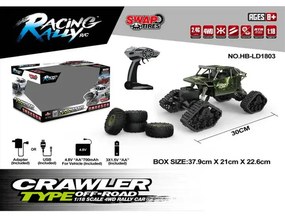 ÚJ HB 2 az 1 ben Rock Crawler 4WD RTR 1:18, 2.4g Hójáró Lánctalpas Off-Road Távirányítású Sziklamászó Terepjáró autó Cserélhető Gumikkal