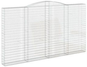 5 db íves horganyzott vas gabion kosár 400x30x220/240 cm