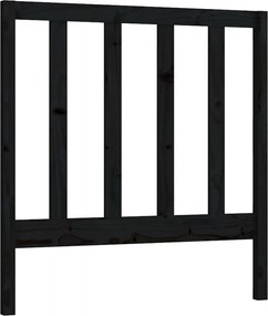 vidaXL fekete tömör fenyőfa ágyfejtámla 96 x 4 x 100 cm
