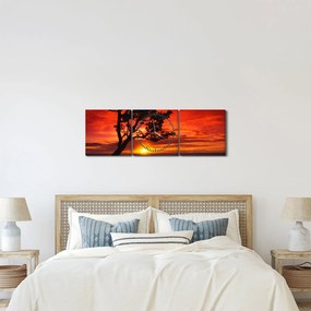 Kép - Naplemente (órával) (90x30 cm)
