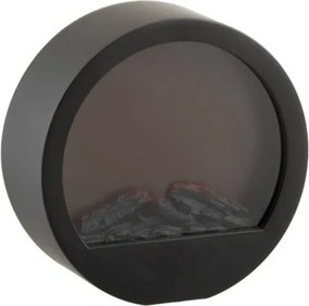LED dekoráció kerek kandalló COZY WARM 35x34,5 cm, fekete