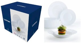 Luminarc CADIX üveg étkészlet 19 részes 6 személyes fehér L0300