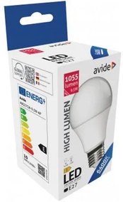 LED izzó, E27, gömb, A60, 9,5W, 1055lm, 6400K, AVIDE (AVLED014)