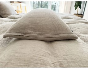 Bézs kétszemélyes muszlin ágyneműhuzat 200x200 cm Plain Muslin – Butter Kings