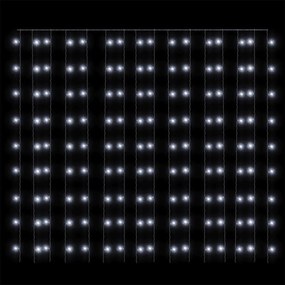 8 funkciós hideg fehér fényfüggöny 300 LED-del 3 x 3 m