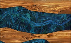 Fotótapéta Flizelin Szoba tapéta Kék fa 416x254 Ragasztó