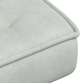 világosszürke bársony pihenőfotel lábtartóval