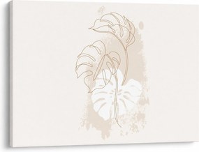 Kép - Line art monstera N⁰1 (70x50 cm)