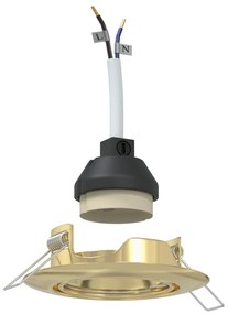 Beépített Spotlámpák 24 db Kerek GU10 Arany Ø90 mm Acél