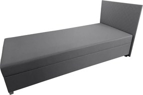 Boxspring ágy, egyszemélyes, szürke, 90x200, univerzális, ADARA