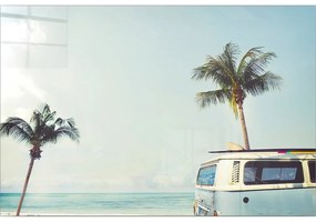 Üveg kép 100x70 cm Surf Van – Wallity