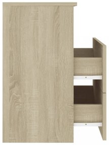 2 db sonoma tölgy színű éjjeliszekrény 50 x 32 x 60 cm