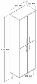 Cipősszekrény Betina A (arany + fehér). 1088327