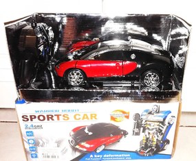 Bugatti Távirányítós Autobot Robot Autó 22 Cm 3+