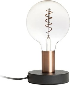 RENDL ALGOT stolní černá česaná měď 230V LED E27 15W