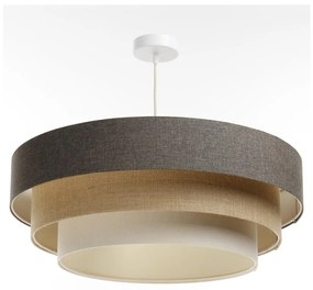 Csillár zsinóron BOHO TRINITI 1xE27/60W/230V szürke/bézs/krémes