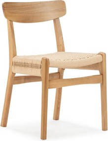 Natúr színű kaucsukfa étkezőszék szett 2 db-os Biel – MOME