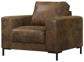Barna bőrutánzat fotel Lofty Lilly – Miuform