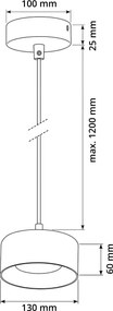 Brilagi - Kábeles függeszték AURA LUX 1xGX53/30W/230V fekete/füstszínű