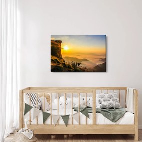 Egy völgy képe a reggeli ködben (90x60 cm)