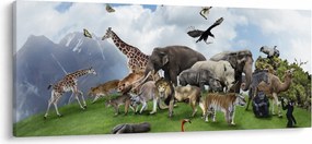 Kép - állatok a szigeten (120x50 cm)